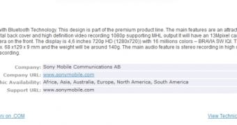 New Sony phone receives Bluetooth SIG approval