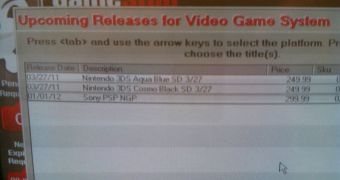 The leaked GameStop Sony NGP (PSP2) listing