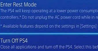 PS4 Rest Mode Option