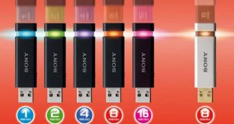 Sony's colorful MicroVault Click flash drives