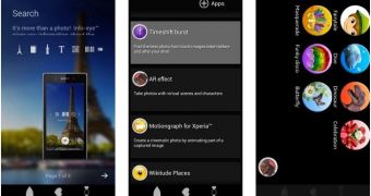 Sony Smart Social Camera app (screenshots)