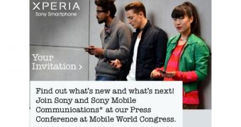 Sony sends invites to its MWC press conference