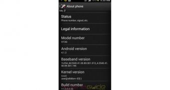 Sony Xperia J "About phone" screenshot