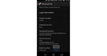 Sony Xperia M dual "About phone" screenshot