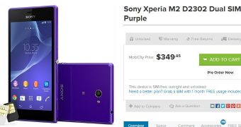 Sony Xperia M2 dual store page