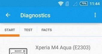 Sony Xperia M4 Aqua, Diagnostics