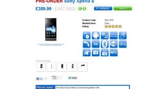 Sony Xperia S pricing