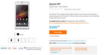 Sony Xperia SP Now on Pre-Order in the US at $489.99