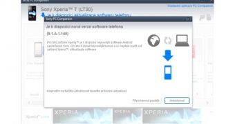 Firmware version 9.1.A.1.140 - Sony PC Companion screenshot