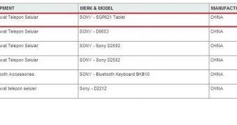 New Sony tablet spotted online