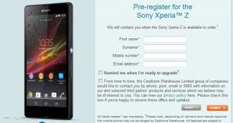 Sony Xperia Z coming soon to The Carphone Warehouse