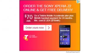 Sony Xperia Z2 online ad