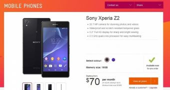 Sony Xperia Z2 now on pre-order at Telstra