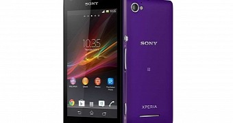 Sony Xperia M in purple