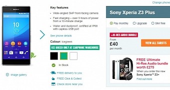 Sony Xperia Z3+ at Carphone Warehouse