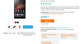 Sony Xperia ZL Coming Soon to the US at $759.99