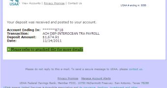 USAA phishing email