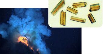 Tiny zircon crystals (inset) suggest that ancient volcanic eruptions significantly warmed the world