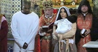 Kanye West and Kim Kardashian in Jerusalem, where North was baptized