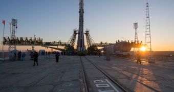 The Soyuz rocket and the Soyuz TMA-07M capsule
