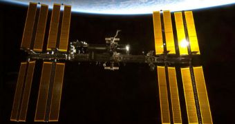 Image showing the International Space Station in low-Earth orbit