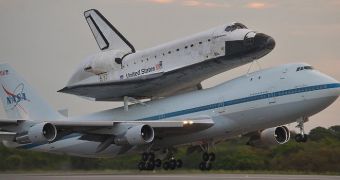 Endeavour takes off one last time from the Kennedy Space Center, on September 19, 2012