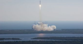 This is the Falcon 9 delivery system, seen here launching SpaceX's Dragon capsule on its maiden voyage, in December 2010