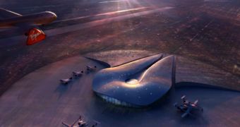 Concept of the New Mexico-based Spaceport America