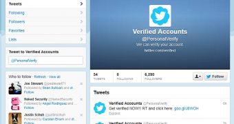 Bogus "Verified Accounts" Twitter profile