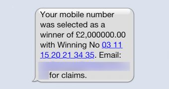 SMS lottery scam