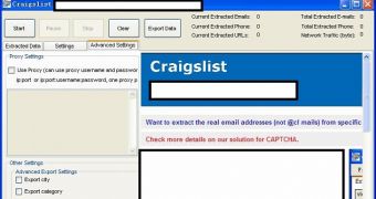 Craigslist email harvesting tool