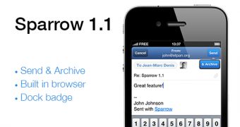 Sparrow 1.1 iOS Features a Built-In Browser