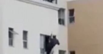 Commando kick suicidal man back in the house
