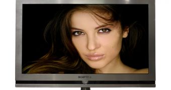 Spectre 32-inch Galaxy series HDTV with glass stand