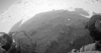 Image showing Spirit's sandy trap on Mars