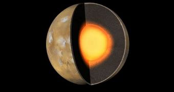 Artist's rendition of how the Martian core may look like