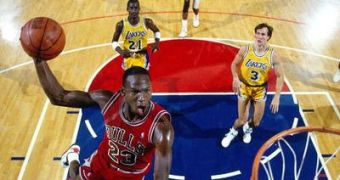 Jordan vs Lakers in 87