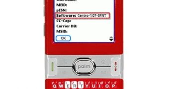 Sprint's Palm Centro in red