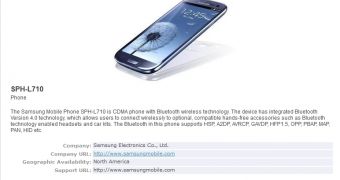 Sprint's Galaxy S III at Bluetooth SIG
