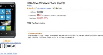 HTC Arrive at Amazon