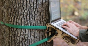 Standing tree desk promises to make long working hours more bearable