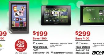 Staples Reveals Black Friday Deals: $200 BlackBerry PlayBook, $300 Acer Iconia Tab