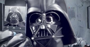 Darth Vader needs a lesson on the steps to taking a proper selfie