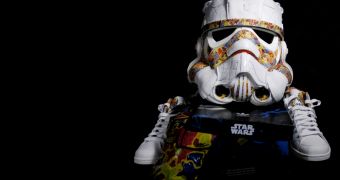 Star Wars Stormtrooper Helmet Made of Adidas Shoes Selling on eBay