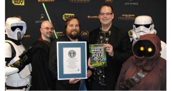BioWare bosses Ray Muzyka and Greg Zeschuk accept the World Record certification
