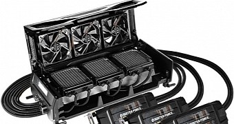Gigabyte GeForce GTX 980 WaterForce Tri-SLI is a massive graphics kit