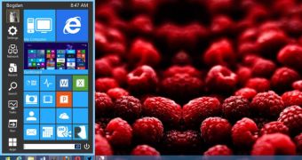 Start Menu Reviver running on Windows 8.1 Preview