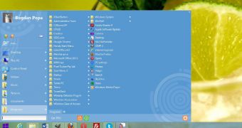 Start Menu X running on Windows 8.1 Preview