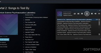 The Steam Music Player in action