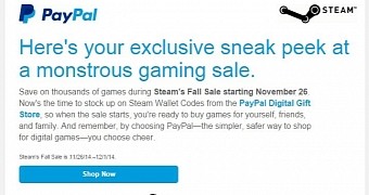 Paypal confirms Steam Fall Sale